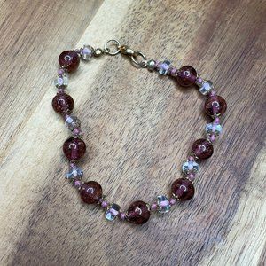Glass vintage style beaded Victorian bracelet